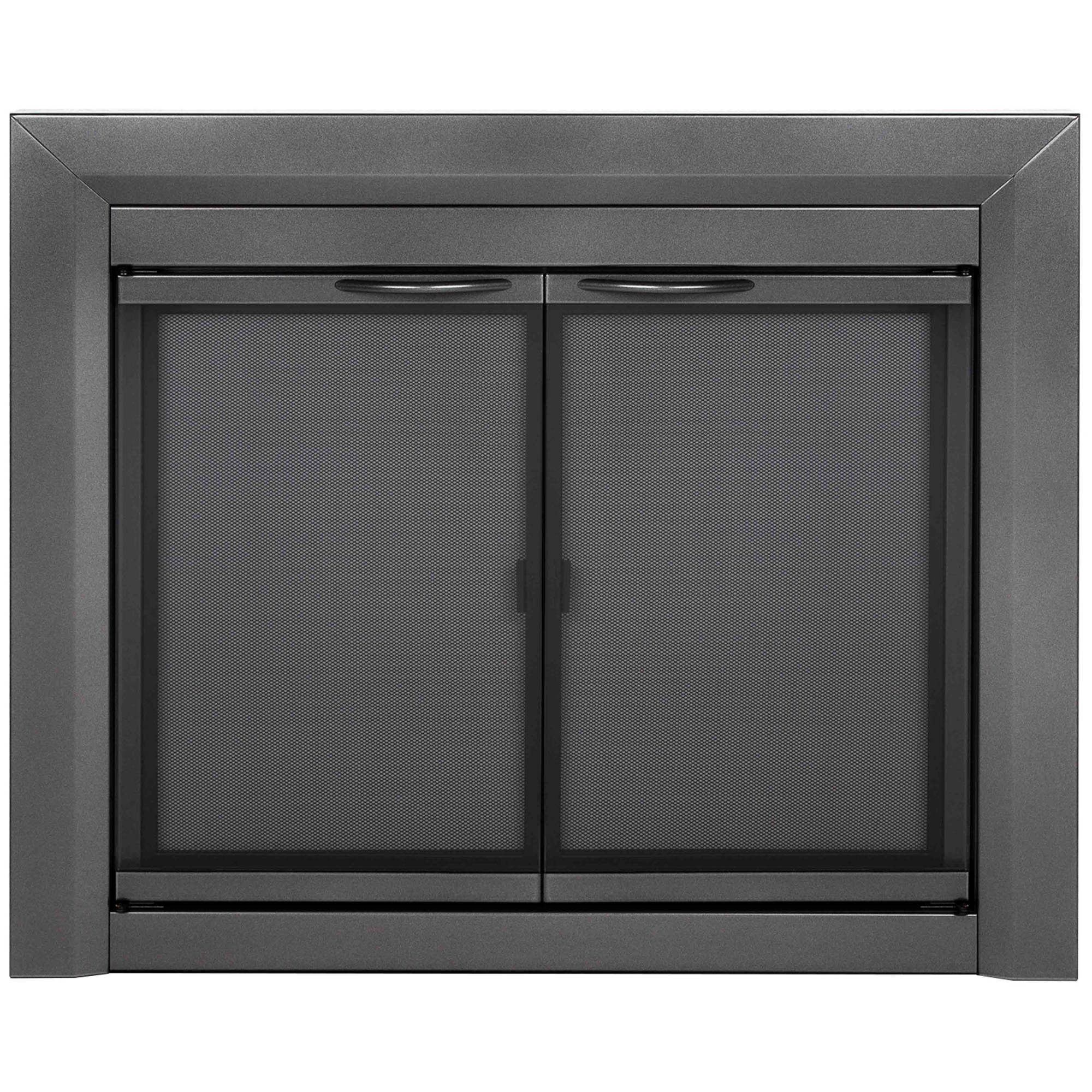 Pleasant Hearth Carlisle Fireplace Glass Door, For Masonry Fireplaces, Medium, Gunmetal, Model# CL-3001GM